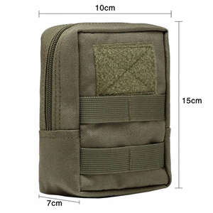 600D Outdoor Waist Bag Multitool Molle Pouch <b>Tool</b> Zipper Waist Pack Hungitng Accessory Durable Belt Pouch - Product Image 2