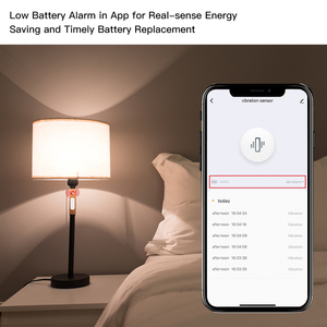 Tuya WIFI Sensor de vibración inteligente Protección de seguridad para el hogar con <span class=keywords><strong>alarma</strong></span> <span class=keywords><strong>en</strong></span> tiempo real Sensor de ventana inteligente inalámbrico Sincronización por aplicación - Product Image 3