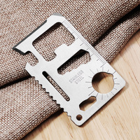 Multitool Outdoor Multifunction Credit Card Size Tool for Travel Bushcraft Camping Survival