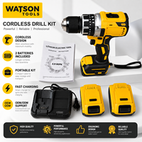 Kit de perceuse sans fil avec 2 batteries, chargeur et manuel pour la vente en gros B2B