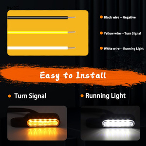 Tay lái mini tuần tự dẫn tín hiệu rẽ, 12V phía trước xe máy chạy đèn - Product Image 5