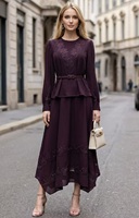 Ensemble de vêtements de créateur de qualité supérieure, collection Printemps 2026, mode féminine, broderie luxueuse, hauts à manches longues + jupe longue plissée