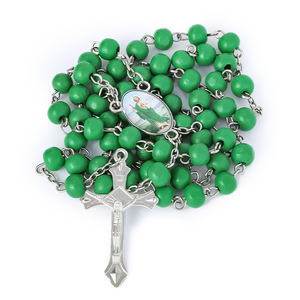 <span class=keywords><strong>El</strong></span> más nuevo collar de <span class=keywords><strong>Rosario</strong></span> de San Juda Chapado en plata, <span class=keywords><strong>Rosario</strong></span> de cuentas de madera de San Judas para <span class=keywords><strong>la</strong></span> Santa Cruz religiosa cristiana católica - Product Image 3