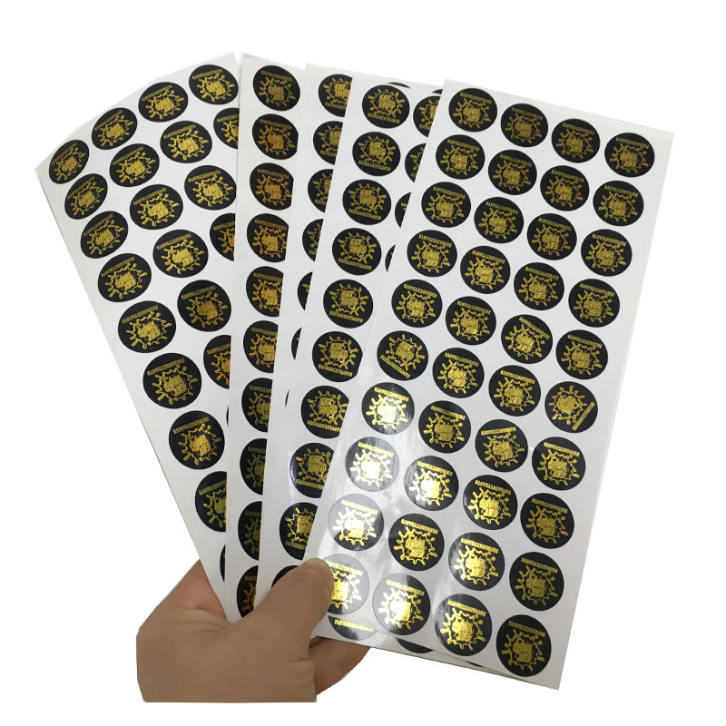 Metallic Labels Custom Logo Printed Stickers Clear Waterproof Transparent Metal Letters Embossed Label Stickers
