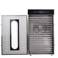 Déshydrateur alimentaire commercial à double couche 220V en acier inoxydable pour légumes séchés, fruits séchés au four, machine de déshydratation alimentaire