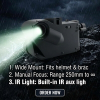 PVS162 Ultra-léger 450g IP67 Lunette de vision nocturne avec dioptrie réglable, mise au point manuelle, autonomie de 12h, lumière IR intégrée, longue portée 5