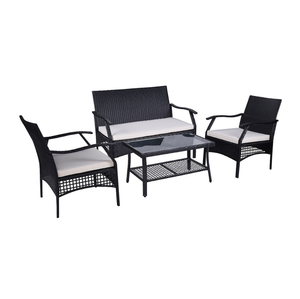 Juego de Muebles de Jardín de Mimbre de Nuevo Diseño con MOQ Bajo para Terraza, Jardín y Patio Trasero, con Mesa de Vidrio, ¡Venta Caliente 2026! - Product Image 5