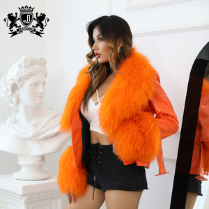 Cappotto di tendenza delle donne di moda giacca di vera <span class=keywords><strong>pelliccia</strong></span> di conchiglia antivento cappotto di <span class=keywords><strong>pelliccia</strong></span> invernale per giacca di pelle da ragazza rivestimento di <span class=keywords><strong>pelliccia</strong></span> - Product Image 2