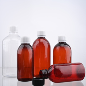 180ml <span class=keywords><strong>200ml</strong></span> 250ml 300ml 500ml Nâu Vòng Vai Syrup chai tốt nghiệp nhựa <span class=keywords><strong>PET</strong></span> chai thuốc - Product Image 5