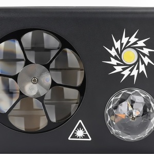 Projecteur LED Laser 4-en-1 40W avec GOBO, Stroboscope et Laser Rouge Vert pour DJ Mobile et Soirées Maison - Product Image 4