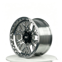 Nouvelles jantes Beadlock en alliage d'aluminium forgé PY 17-20 pouces Performance Tout-terrain 5x120 6x139.7 8x165.1 Poli chrome