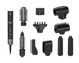 Secador de Pelo Iónico Plegable de Alta Velocidad 9 en 1 de 1000 W, Secador de Pelo con Varios Accesorios para el Hogar - Product Image 2