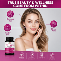 Capsules de collagène de haute qualité, complément alimentaire, absorption améliorée, favorise la santé des cheveux, des ongles, de la peau, des os et des articulations.