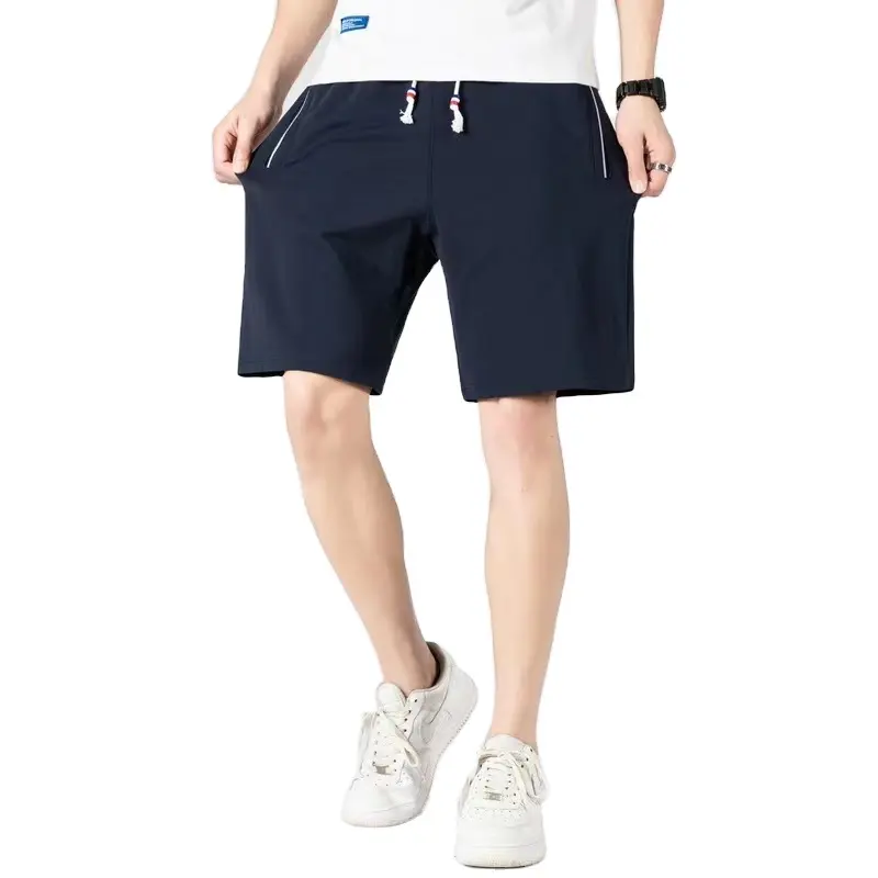 Pantalones cortos con Logo de parche para hombre, Shorts holgados y transpirables para correr