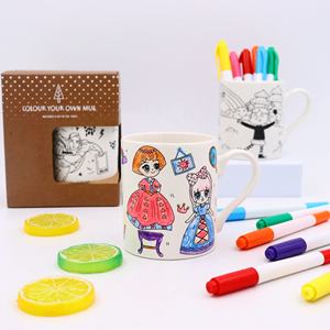 Assiette à <span class=keywords><strong>café</strong></span> de bricolage de vente chaude avec une assiette vide et auto-colorante définie par l'utilisateur, plaque de peinture en céramique <span class=keywords><strong>ALDI</strong></span> pour les enfants - Product Image 6