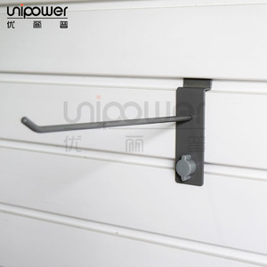 Eulip <b>Plastic</b> Slot <b>Hook</b> Gray Powder Coated Single <b>Hook</b> With Lock Heavy Duty Drill Installation Modern Style - Product Image 5