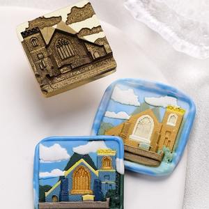 Tête de sceau laser haut de gamme en laiton massif, gravure multicouche en relief, design irrégulier en cuivre pour la décoration - Product Image 3