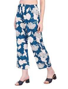 Conjunto de Kurti con Estampado Floral Azul para Mujer, Kurta Elegante de Corte A con Pantalones Anchos a Juego, Conjunto Étnico Cómodo - Product Image 4