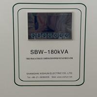 Stabilisateur de tension triphasé 180 kVA, automatique, bobinage en cuivre, protection contre les surtensions, efficacité 98 %, écran LCD, CE