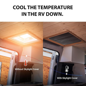 Pliable RV Skylight Vent Couverture Camper Fenêtre Pare-<span class=keywords><strong>Soleil</strong></span> Protection UV Intérieur Intimité Rideaux Côté Fenêtre Shades Sac De Rangement - Product Image 4