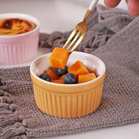 Vente en gros de ramequins de 4 oz, 6 oz, 8 oz, 12 oz, résistants au four, bols à pâtisserie en céramique colorés, bols à pudding