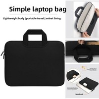 Sac pour ordinateur portable élégant et léger en polyester avec pochette pour tablette imperméable, résistante aux chocs et aux chutes, et protection rembourrée doublée de polaire