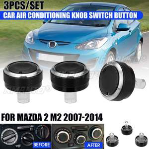 Juego de 3 Botones para el Control de Calefacción y Ventilación del Aire Acondicionado del Automóvil para Mazda 2 M2 2007-2014 - Product Image 1