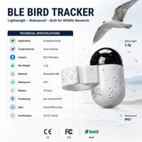 Traceur GPS pour oiseaux de 2,2 g, traceur GPS pour pigeons avec 30 jours d'autonomie et corps étanche IP67 pour les amateurs de courses