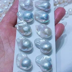 卸売高品質バロック天然ホワイトパールルースビーズ手作りジュエリー作りjoyas de perlas