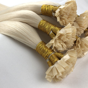 Extensiones de Cabello Humano con Punta Plana, Doble Trama, Pre-adheridas con Queratina, Rusas, 100% Remy, Color Rubio Virgen - Product Image 1