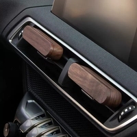 Diffuseur de parfum en bois pour voiture, clip de ventilation, bâtonnets en noyer noir, désodorisant pour sortie d'air automobile, support d'aromathérapie 100% naturel