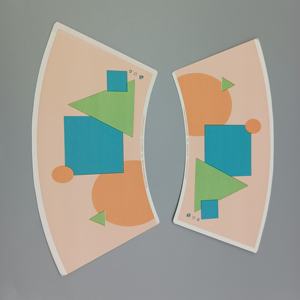 Matière première pour gobelets en papier de pâte de bois, jetables, avec logo personnalisé, pour boissons chaudes et café, en forme de fan - Product Image 1