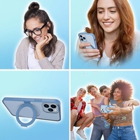 Étui de téléphone magnétique moulé par injection personnalisé pour iPhone, portable, antichoc, anti-chute, découpes précises, anneau magnétique puissant
