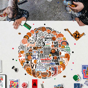 Autocollants personnalisés en PVC pour le basketball, imperméables, résistants aux déchirures, couleurs vives, pour ordinateur portable ou voiture, pour les fans de dessins animés. - Product Image 3