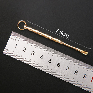 Cuillère auriculaire en laiton, cure-oreille en cuivre pur, outil de nettoyage pour l'élimination du cérumen - Product Image 3