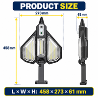 Lampe solaire LED pour rue, 6000K, détecteur de mouvement, IP65, ABS, montage mural, lampe de jardin, batterie rechargeable