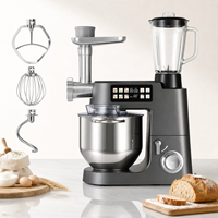 Robot pâtissier multifonction 12 vitesses personnalisable en gros avec écran tactile, contrôle par cadran, fonction de fermentation et broyeur pour pâtes et aliments