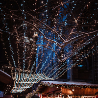 Rideau lumineux LED RVB synchronisé avec indice de protection IP65 pour les décorations lumineuses de Noël en extérieur