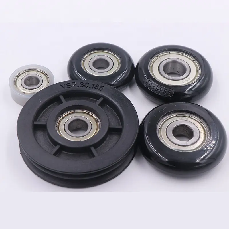 DY225 Custom OEM 608z/629zz/6000zz/6200zz/6201z nylon pulley sliding door roller plastic pulley wheels with bearing