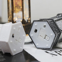 Lanterne Photophore Style Marocain Lumières LED Ornements pour la Décoration de l'Aïd Musulman Islamique Moubarak Ramadan