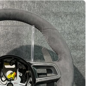 Volante Deportivo de Fibra de Carbono Alcantara para <span class=keywords><strong>Porsche</strong></span> 718 991 992 Macan Panamera Cayenne <span class=keywords><strong>Taycan</strong></span>, Mejora del Interior - Product Image 5