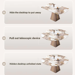 Hight chất lượng Hiện Đại Đồ nội thất nhà Vòng gấp đá bàn ăn - Product Image 4