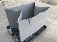 Palette en plastique à grande capacité empilable de 1200*1000 mm, boîte KTP à effet miroir, grand conteneur