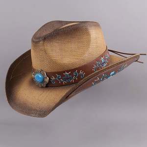 Chapeau de cowboy vintage brodé de fleurs, tendance pour hommes et femmes, idéal pour les fêtes, la pêche, les loisirs et les activités de plein air, vente en gros - Product Image 5