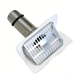 Drain de toit horizontal en acier inoxydable pour extérieur avec grille anti-feuilles - Couvercle de filtre de drainage des eaux pluviales tout-en-un anti-blocage - Product Image 2