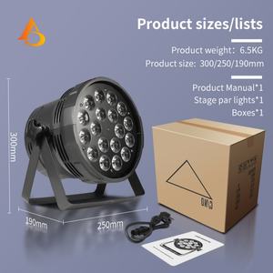 AICPOSE - Foco LED Par Profesional Personalizable de 18x15w, DMX512, Plano, para Interiores, Ideal para Organizadores de Eventos - Product Image 4