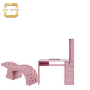 3 tirages fabricant de station d'<span class=keywords><strong>ongle</strong></span> pour la table d'<span class=keywords><strong>ongle</strong></span> multifonctionnelle de couleur rose de table de manucure de couverture en verre - Product Image 2