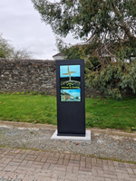 Monitor LCD para Exteriores de 55 Pulgadas, Pantalla Publicitaria Digital con Soporte de Pie, Panel LCD para Exteriores