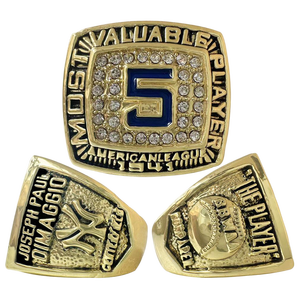 1941 Hall of Fame de la Major League <span class=keywords><strong>Baseball</strong></span> No. Boîte cadeau en bois personnalisée 5 Joseph Paul DiMaggio <span class=keywords><strong>Yankees</strong></span>, bague de championnat personnalisée - Product Image 1