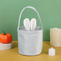 Paniers de Pâques Lapin 2023 en tissu peluche avec attaches, multicolores, 13x14,5cm, design moderne pour décorations de Pâques pour enfants
